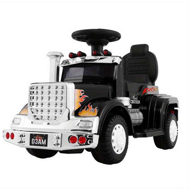 Big Rig Truck Deluxe Kids Ride On Car | Black Ride on Kids Electric Truck